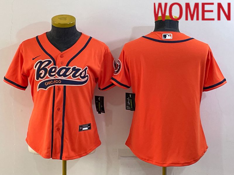 Women Chicago Bears Blank Orange 2022 Nike Co branded NFL Jersey